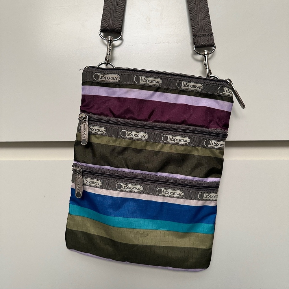 LeSportsac Kasey 3-zip Multicolor Crossbody Bag